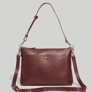 Madewell The Transport Shoulder Crossbody Bag in Dark Cabernet